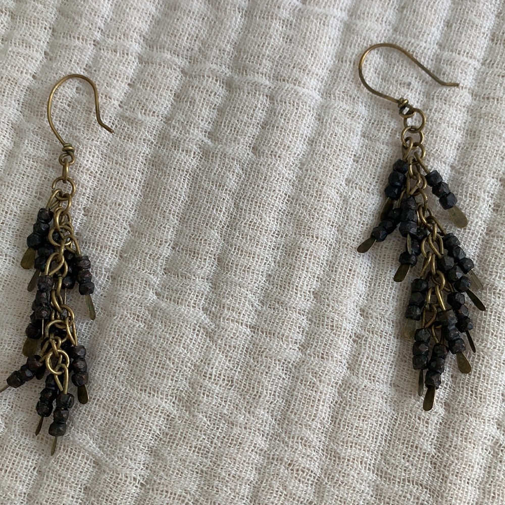 Handmade brass dangle earrings